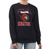 Ottawa Senators G-III 4Her by Carl Banks Women's Team Logo Tri-Blend Fleece Pullover Sweatshirt - Black | US 201612708