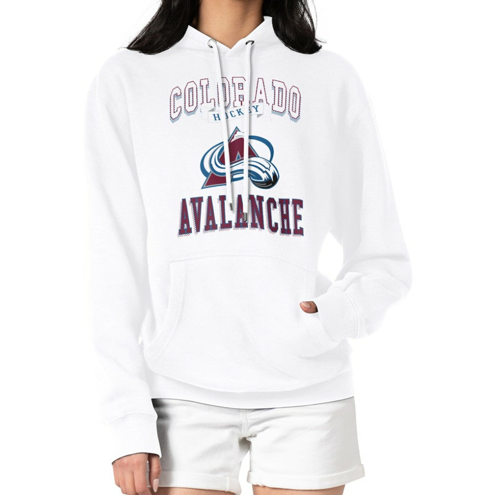 Colorado Avalanche G-III 4Her by Carl Banks Women's Team Logo Tri-Blend Fleece Pullover Hoodie - White | US 201612724