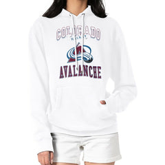 Colorado Avalanche G-III 4Her by Carl Banks Women's Team Logo Tri-Blend Fleece Pullover Hoodie - White | US 201612724