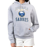Buffalo Sabres G-III 4Her by Carl Banks Women's Team Logo Tri-Blend Fleece Pullover Hoodie - Heather Gray | US 201612737
