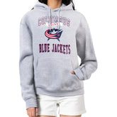 Columbus Blue Jackets G-III 4Her by Carl Banks Women's Team Logo Tri-Blend Fleece Pullover Hoodie - Heather Gray | US 201612747
