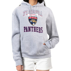 Florida Panthers G-III 4Her by Carl Banks Women's Team Logo Tri-Blend Fleece Pullover Hoodie - Heather Gray | US 201612769
