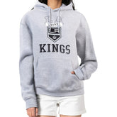 Los Angeles Kings G-III 4Her by Carl Banks Women's Team Logo Tri-Blend Fleece Pullover Hoodie - Heather Gray | US 201612770