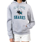 San Jose Sharks G-III 4Her by Carl Banks Women's Team Logo Tri-Blend Fleece Pullover Hoodie - Heather Gray | US 201612784