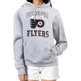 Philadelphia Flyers G-III 4Her by Carl Banks Women's Team Logo Tri-Blend Fleece Pullover Hoodie - Heather Gray | US 201612792