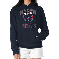 Washington Capitals G-III 4Her by Carl Banks Women's Team Logo Tri-Blend Fleece Pullover Hoodie - Navy | US 201612796