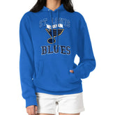 St. Louis Blues G-III 4Her by Carl Banks Women's Team Logo Tri-Blend Fleece Pullover Hoodie - Blue | US 201612810