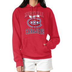 Montreal Canadiens G-III 4Her by Carl Banks Women's Team Logo Tri-Blend Fleece Pullover Hoodie - Red | US 201612821