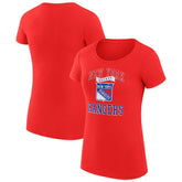 New York Rangers G-III 4Her by Carl Banks Women's Super-Slim Fit Lightweight Team Logo Graphic T-Shirt - Red | US 201612904