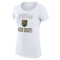 Vegas Golden Knights G-III 4Her by Carl Banks Women's Super-Slim Fit Lightweight Team Logo Graphic T-Shirt - White | US 201612914