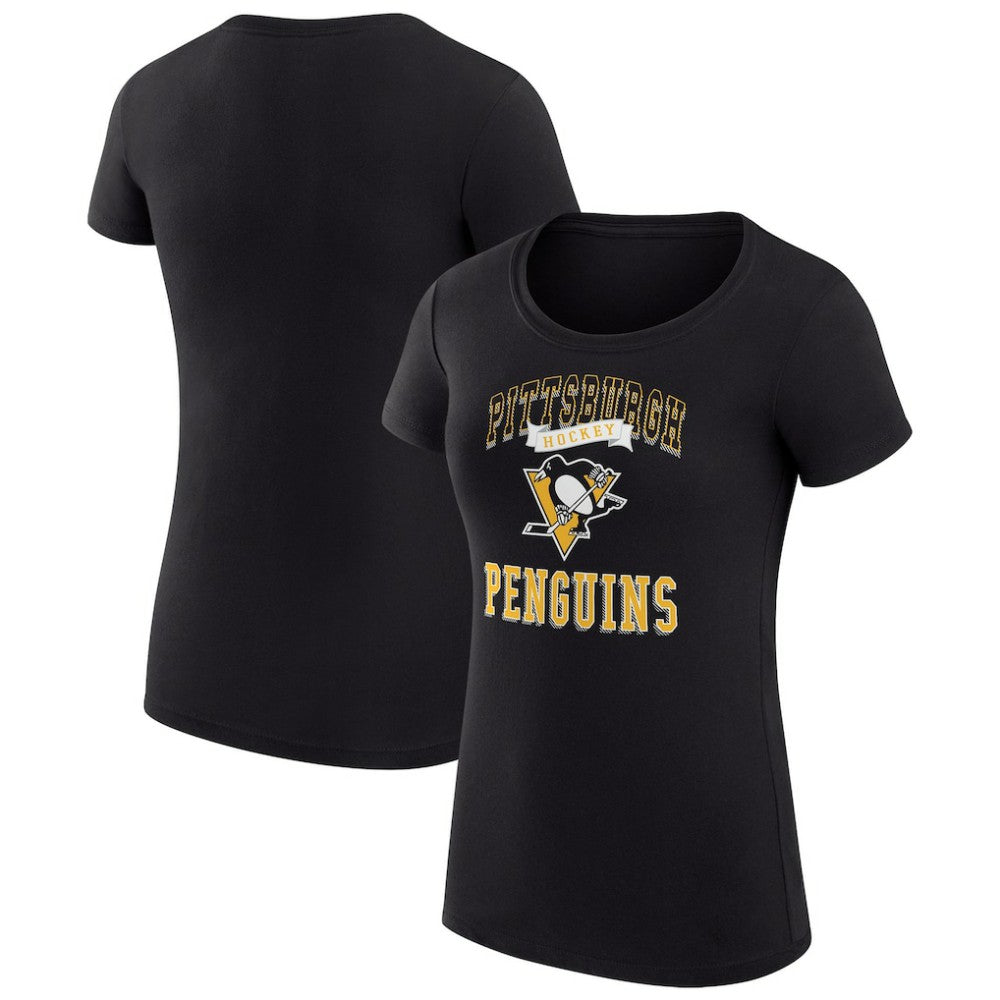 Pittsburgh Penguins G-III 4Her by Carl Banks Women's Super-Slim Fit Lightweight Team Logo Graphic T-Shirt - Black | US 201612918