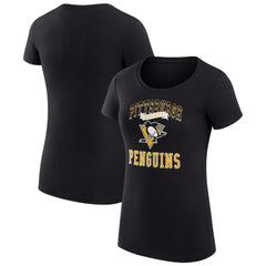 Pittsburgh Penguins G-III 4Her by Carl Banks Women's Super-Slim Fit Lightweight Team Logo Graphic T-Shirt - Black | US 201612918