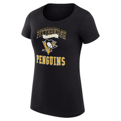 Pittsburgh Penguins G-III 4Her by Carl Banks Women's Super-Slim Fit Lightweight Team Logo Graphic T-Shirt - Black | US 201612918