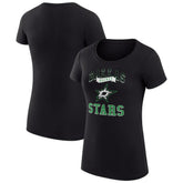 Dallas Stars G-III 4Her by Carl Banks Women's Super-Slim Fit Lightweight Team Logo Graphic T-Shirt - Black | US 201612935