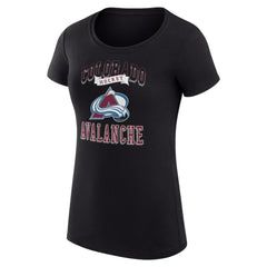 Colorado Avalanche G-III 4Her by Carl Banks Women's Super-Slim Fit Lightweight Team Logo Graphic T-Shirt - Black | US 201612937