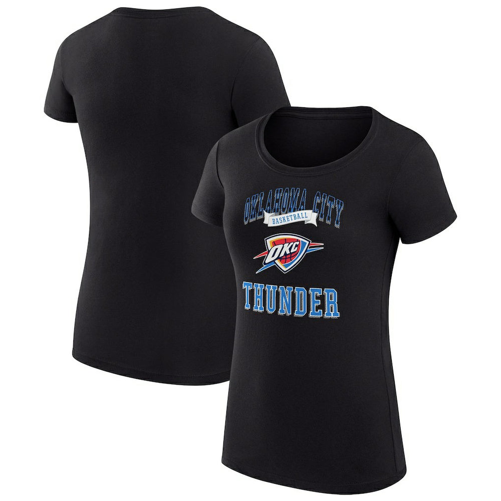 Oklahoma City Thunder G-III 4Her by Carl Banks Women's Super-Slim Fit Lightweight Team Logo T-Shirt Black