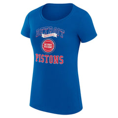Detroit Pistons G-III 4Her by Carl Banks Women's Super-Slim Fit Lightweight Team Logo T-Shirt Blue outlet