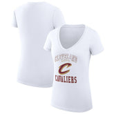 Cleveland Cavaliers G-III 4Her by Carl Banks Women's Super-Slim Fit Lightweight Team Logo V-Neck T-Shirt White outlet
