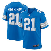 Amik Robertson Detroit Lions Game Jersey - Blue Jerseys