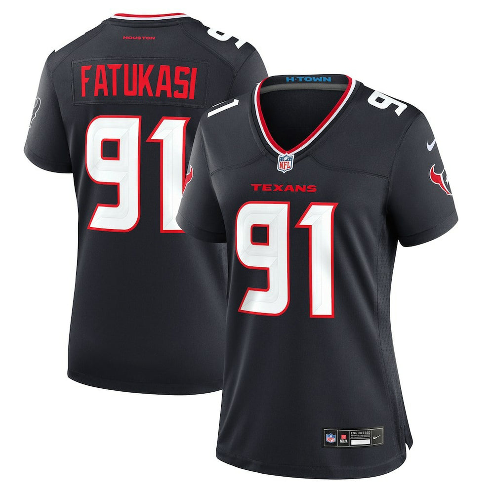 Folorunso Fatukasi Houston Texans Women's Team Game Jersey - Navy Jerseys