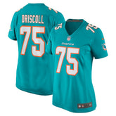 Jack Driscoll Miami Dolphins Women's Team Game Jersey - Aqua Jerseys