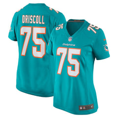 Jack Driscoll Miami Dolphins Women's Team Game Jersey - Aqua Jerseys