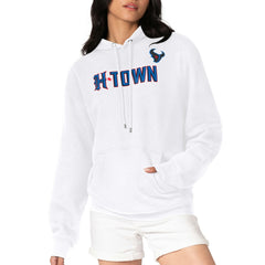 Houston Texans G-III 4Her by Carl Banks Women's H-Town Fleece Pullover Hoodie - White Hoodies