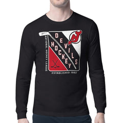 New Jersey Devils Starter Shield Long Sleeve Graphic T-Shirt - Black | US 201622131