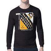 Pittsburgh Penguins Starter Shield Long Sleeve Graphic T-Shirt - Black | US 201622135
