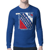 New York Rangers Starter Shield Long Sleeve Graphic T-Shirt - Blue | US 201622197