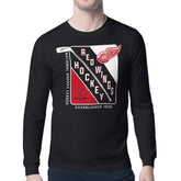 Detroit Red Wings Starter Shield Long Sleeve Graphic T-Shirt - Black | US 201622200