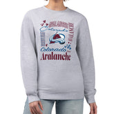 Colorado Avalanche G-III 4Her by Carl Banks Women's Collage Graphic Fleece Long Sleeve Pullover Sweatshirt - Heather Gray | US 201622776