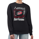 Carolina Hurricanes G-III 4Her by Carl Banks Women's Collage Graphic Fleece Long Sleeve Pullover Sweatshirt - Black | US 201622805