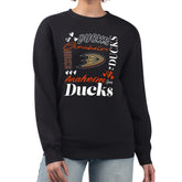 Anaheim Ducks G-III 4Her by Carl Banks Women's Collage Graphic Fleece Long Sleeve Pullover Sweatshirt - Black | US 201622806