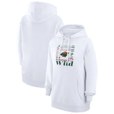 Minnesota Wild G-III 4Her by Carl Banks Women's Collage Team Graphic Tri-Blend Fleece Pullover Hoodie - White | US 201622832