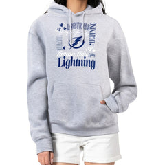 Tampa Bay Lightning G-III 4Her by Carl Banks Women's Collage Team Graphic Tri-Blend Fleece Pullover Hoodie - Heather Gray | US 201622877