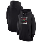Minnesota Wild G-III 4Her by Carl Banks Women's Collage Team Graphic Tri-Blend Fleece Pullover Hoodie - Black | US 201622894