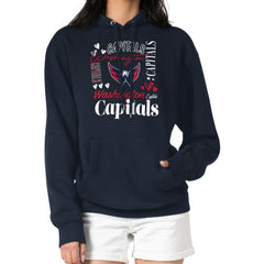 Washington Capitals G-III 4Her by Carl Banks Women's Collage Team Graphic Tri-Blend Fleece Pullover Hoodie - Navy | US 201622897