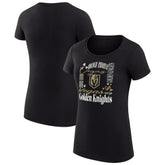 Vegas Golden Knights G-III 4Her by Carl Banks Women's Super-Slim Fit Lightweight Collage Team Graphic T-Shirt - Black | US 201622942