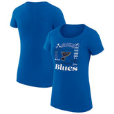 St. Louis Blues G-III 4Her by Carl Banks Women's Super-Slim Fit Lightweight Collage Team Graphic T-Shirt - Blue | US 201622964