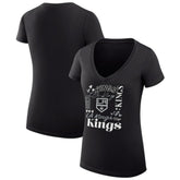 Los Angeles Kings G-III 4Her by Carl Banks Women's Super-Slim Fit Lightweight Collage Team Graphic T-Shirt - Black | US 201623049