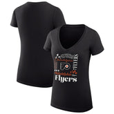 Philadelphia Flyers G-III 4Her by Carl Banks Women's Super-Slim Fit Lightweight Collage Team Graphic T-Shirt - Black | US 201623056