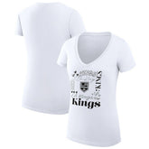 Los Angeles Kings G-III 4Her by Carl Banks Women's Super-Slim Fit Lightweight Collage Team Graphic T-Shirt - White | US 201623132