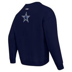 Dallas Cowboys Pro Standard Turn It Up Drop Shoulder Pullover Sweatshirt - Navy Pullover