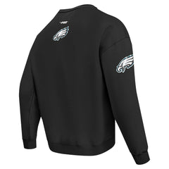 Philadelphia Eagles Pro Standard Turn It Up Drop Shoulder Pullover Sweatshirt - Black Pullover