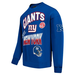 New York Giants Pro Standard Turn It Up Drop Shoulder Pullover Sweatshirt - Royal Pullover