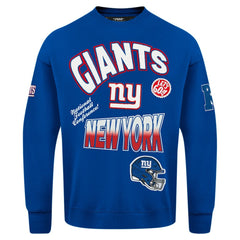 New York Giants Pro Standard Turn It Up Drop Shoulder Pullover Sweatshirt - Royal Pullover