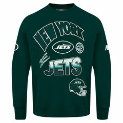 New York Jets Pro Standard Turn It Up Drop Shoulder Pullover Sweatshirt - Green Pullover
