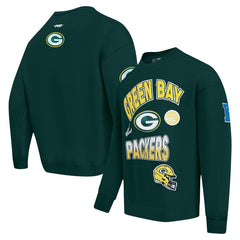 Green Bay Packers Pro Standard Turn It Up Drop Shoulder Pullover Sweatshirt - Green Pullover