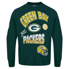 Green Bay Packers Pro Standard Turn It Up Drop Shoulder Pullover Sweatshirt - Green Pullover